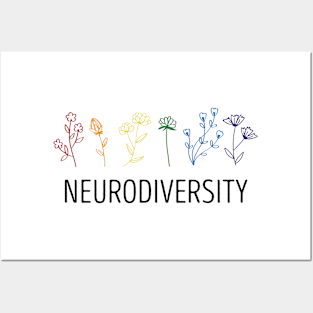 Neurodiversity Autism Awareness ADHD Flower Autistic Posters and Art